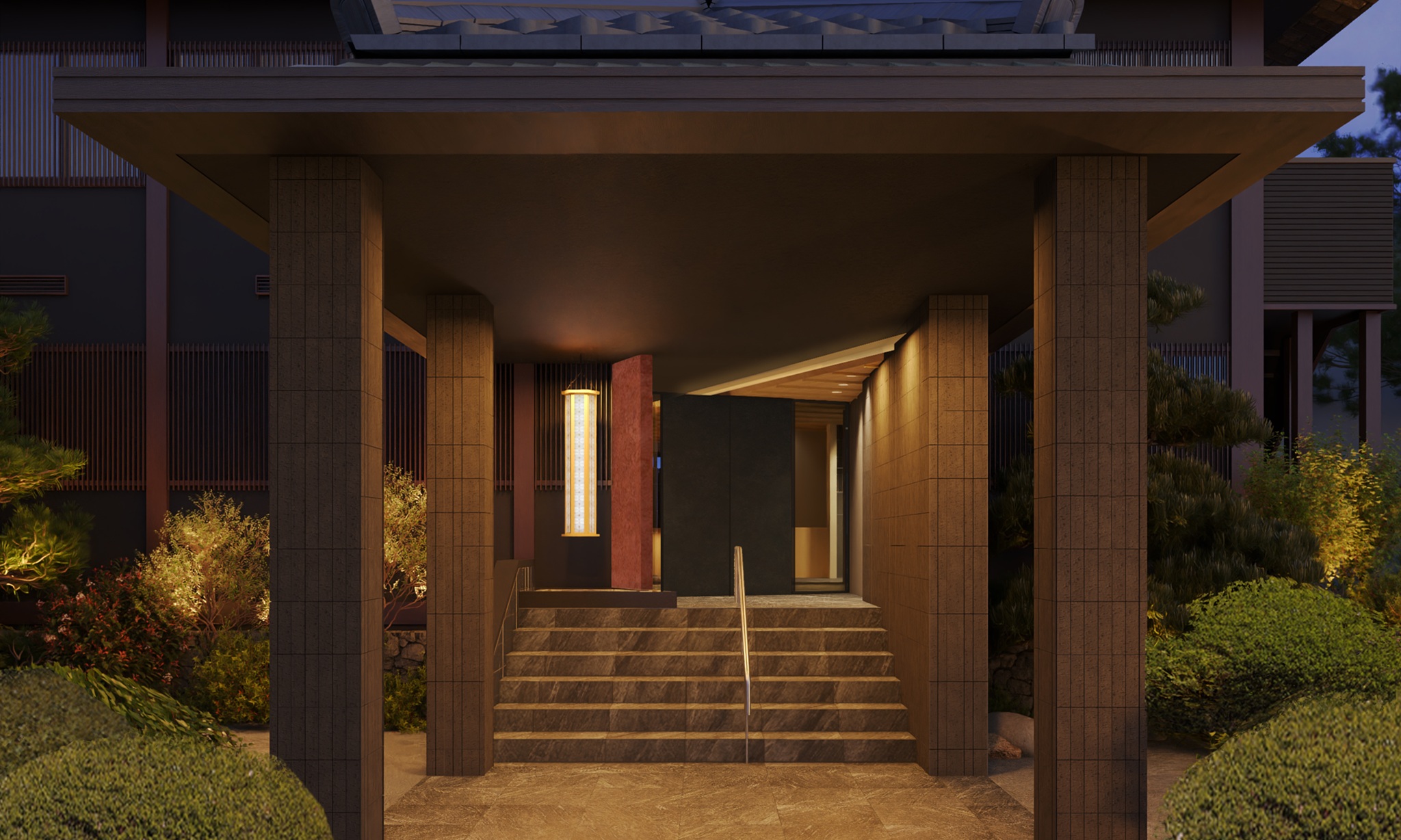 「御宿皐月」外観エントランス改修イメージ